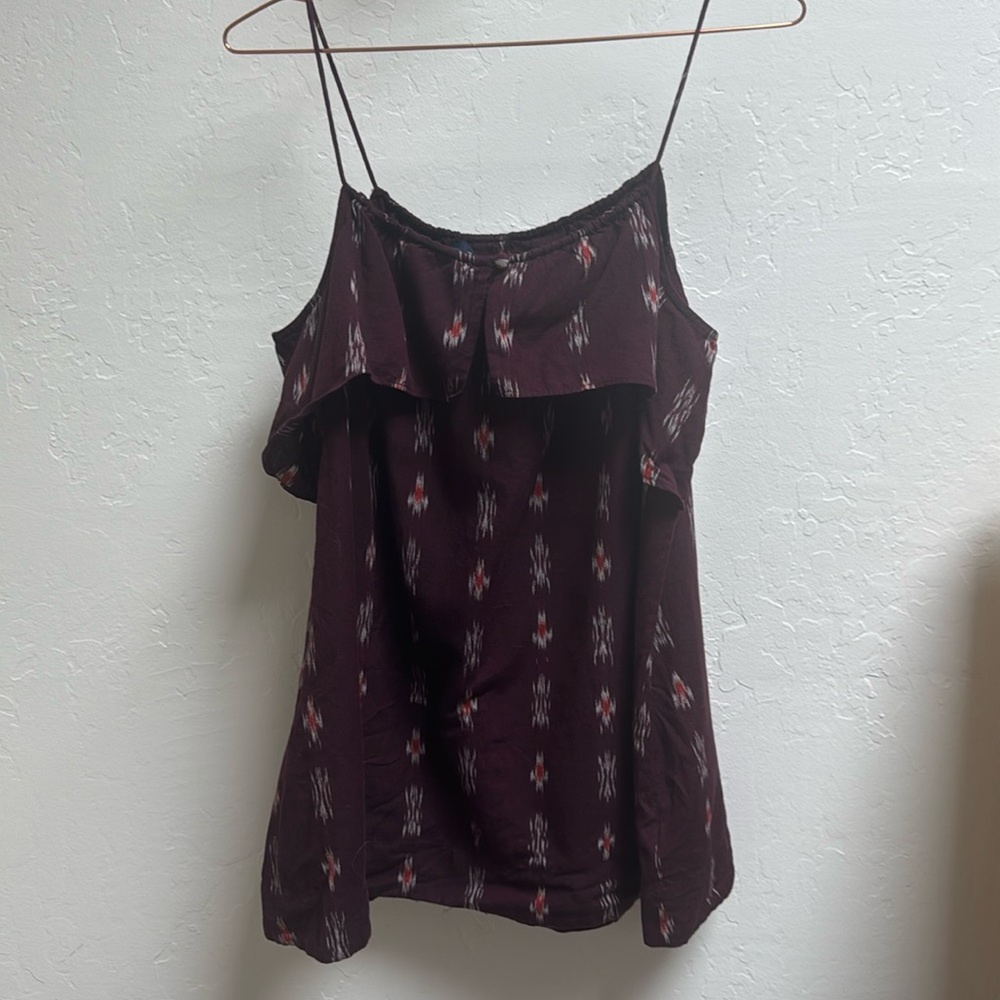 Madewell IKAT print tank top purple white small